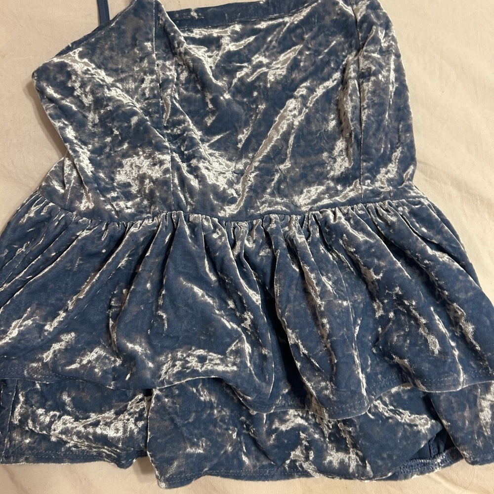 American Eagle Outfitters Blue Velvet top
